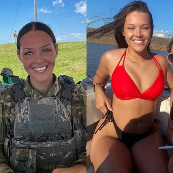 Beauties With And Without Their Uniform