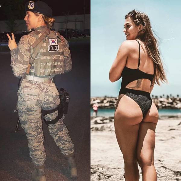 Hot Girls With And Without Their Uniforms