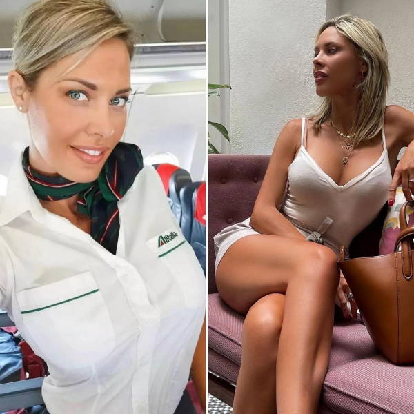 Hot Flight Attendants With And Without Their Uniforms