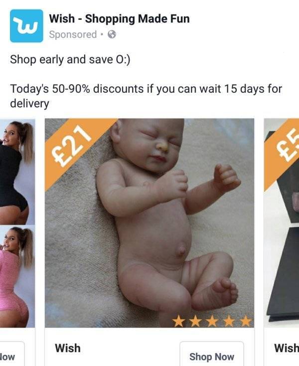 Wish.com Recommends Some Truly Twisted Stuff…