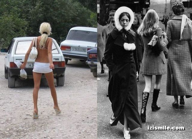 Mini-skirts from the 70's vs modern era (22 pics)