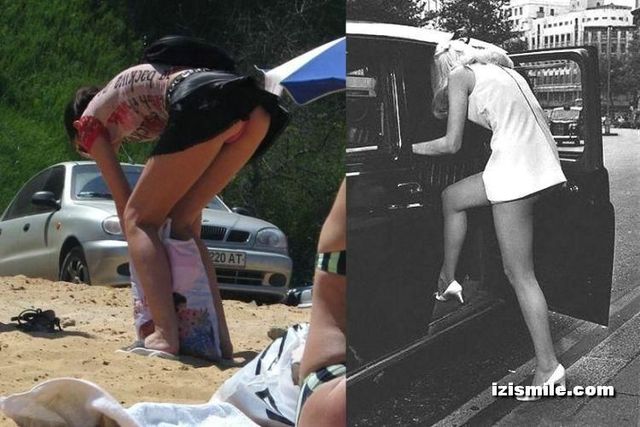 Mini-skirts from the 70's vs modern era (22 pics)
