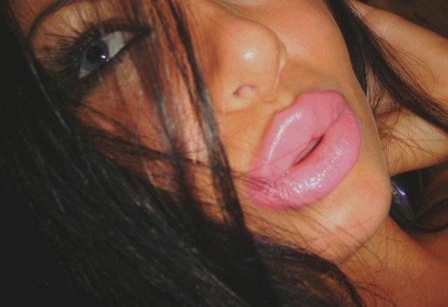 Proud Big Lip Chick Puckers Up