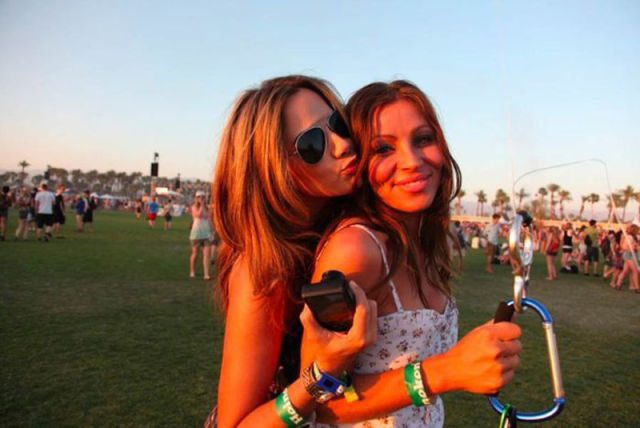 Coachella Music Festival: Half Naked Hot Young White Chicks Dancing