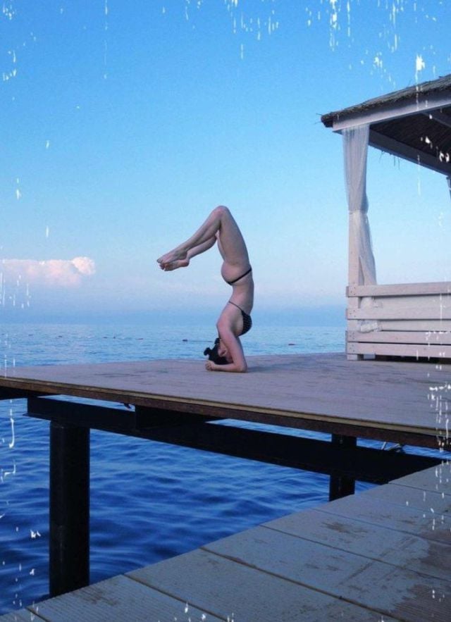 Yoga Practicing of 2009 Playboy’s Playmate of the Month