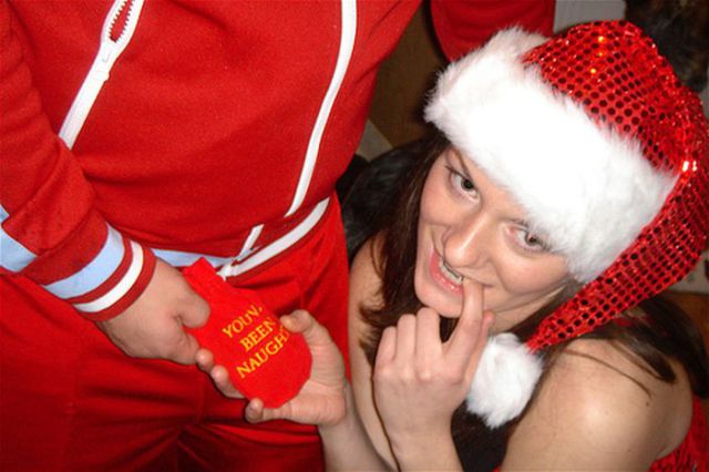 Drunk Girls Embracing The Christmas Spirit Of Giving