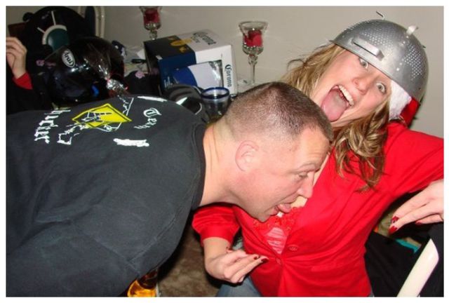 Drunk Girls Embracing The Christmas Spirit Of Giving