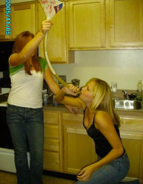 Binge Drinking Beer-Bonging Babes