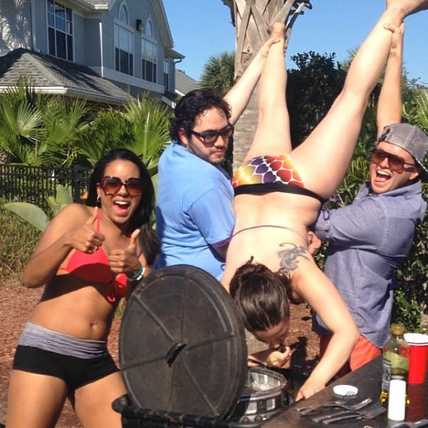 College Girls Kicking Ass at Kegstands