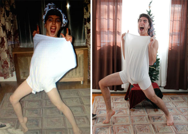 Funny Recreations by Adults of Their Best Old Family Photos