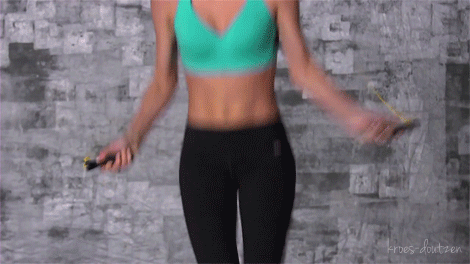 Pretty Girls Looking Hot while Jumping Rope