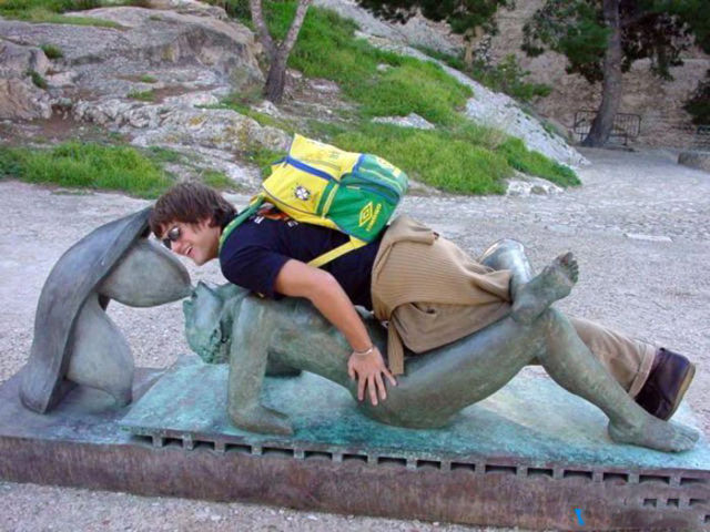 Some People Can Turn Statues and Sculptures into Something Vulgar