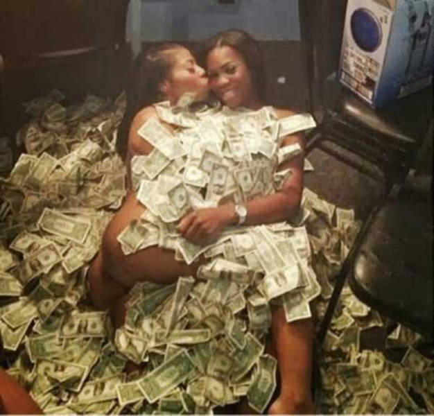 Strippers Showing Off Their Money