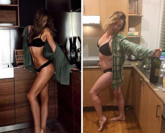 Woman Continues To Recreate Hilarious Celebrity Photos